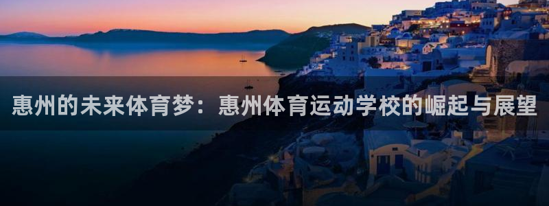 yy易游官方正版app五金厂：惠州的未来体育梦：惠州体育运动